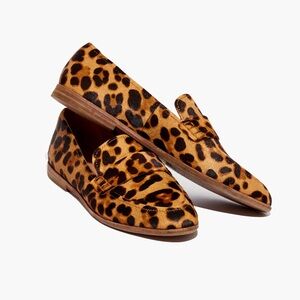 Madewell Alex Leopard Calf Hair Loafers size 6.5